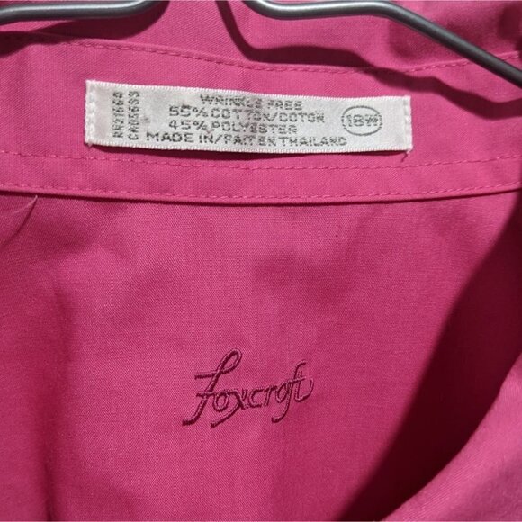 Foxcroft® | Non-iron Classic Fit Solid Shirt in Pink - Picture 5 of 9